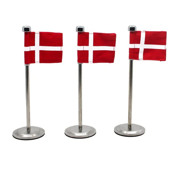 Bordsflagga Dannebrog - 3 st. 20 cm