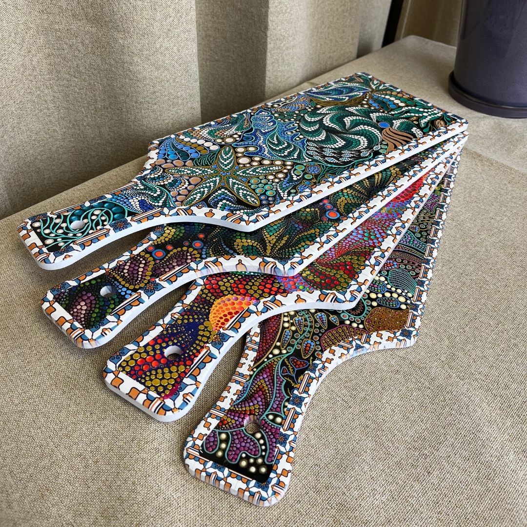 Keramisk serveringsbräda 14,5x40 cm 4 ass.