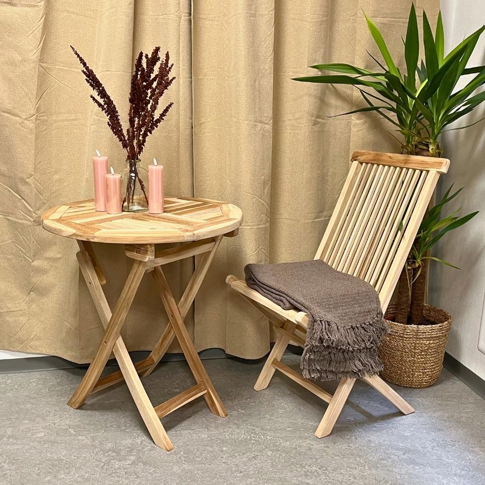 Dacore - Cafébord Ø66 cm kvalitet C teak