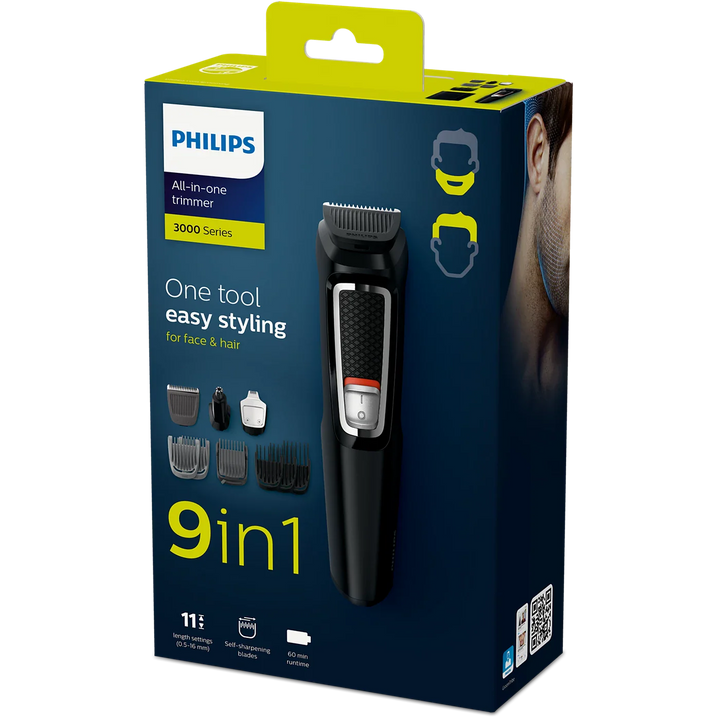 Philips - Multitrimmer Series 3000 9-i-1, Ansikte och hår