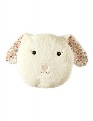 Kudde med fyllning 36x34x5 cm polyester kanin vit