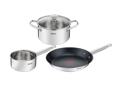 Tefal - Cook eat Pot/Pan set med 4 delar i rostfritt stål