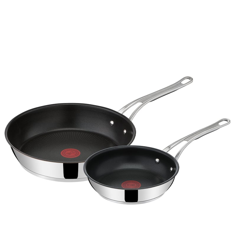 Tefal Jamie Oliver Cooks Classic SS pan set 20 cm och 28 cm med non-stick