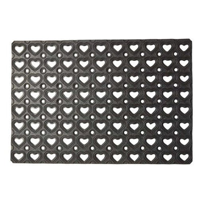 Dacore - Dörrmatta hjärta 40x60 gummi svart