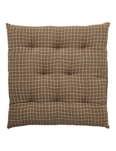 Dacore - Futon kudde 40x40 cm rutig taupe