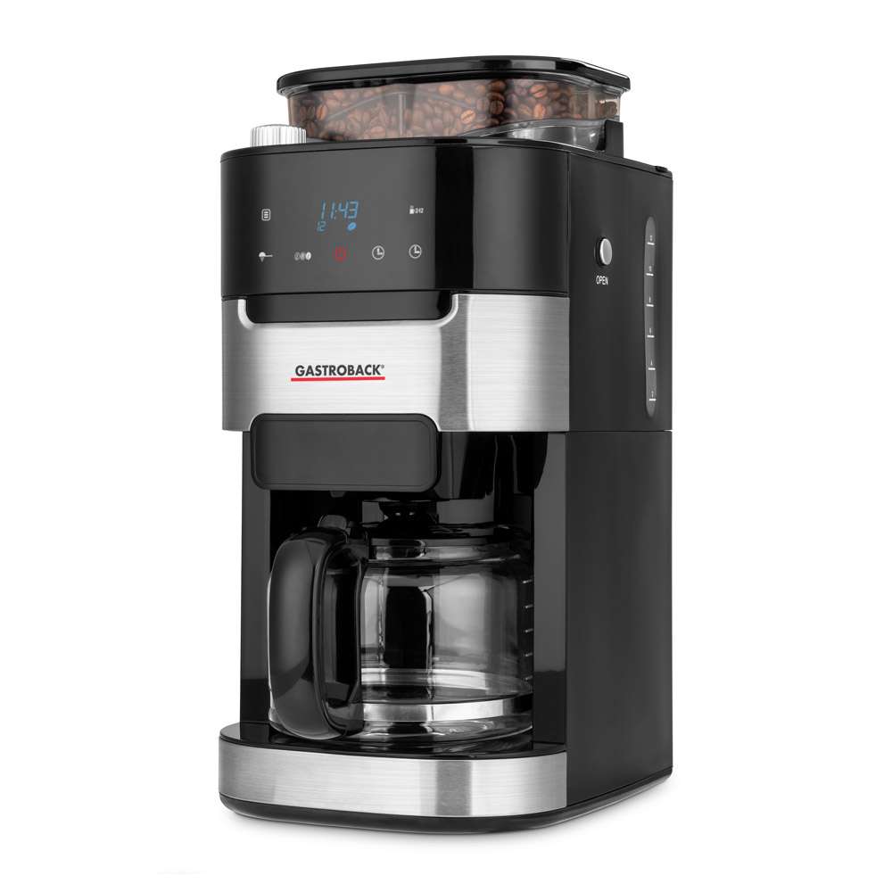 Gastroback - Kaffemaskin Grind &amp; Brew svart/stål