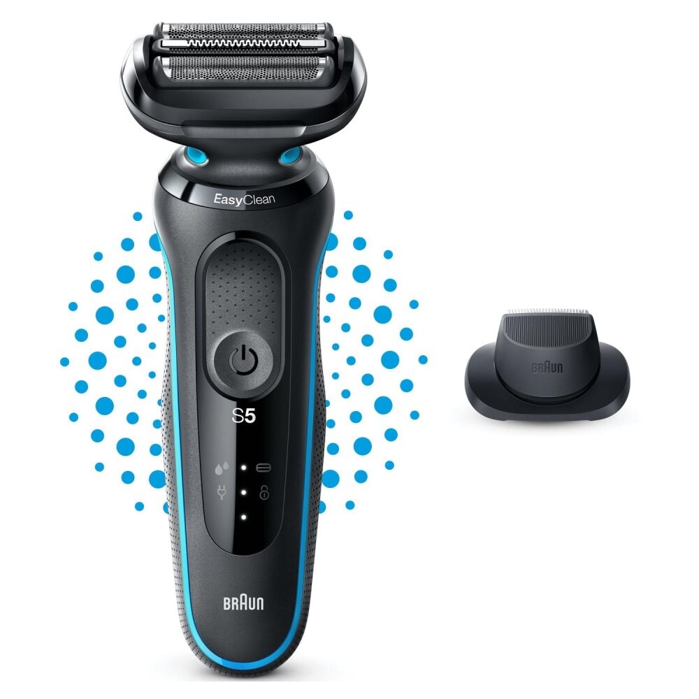 Braun Series 5 51-M1200s rakapparat Trimmer Svart, Blå