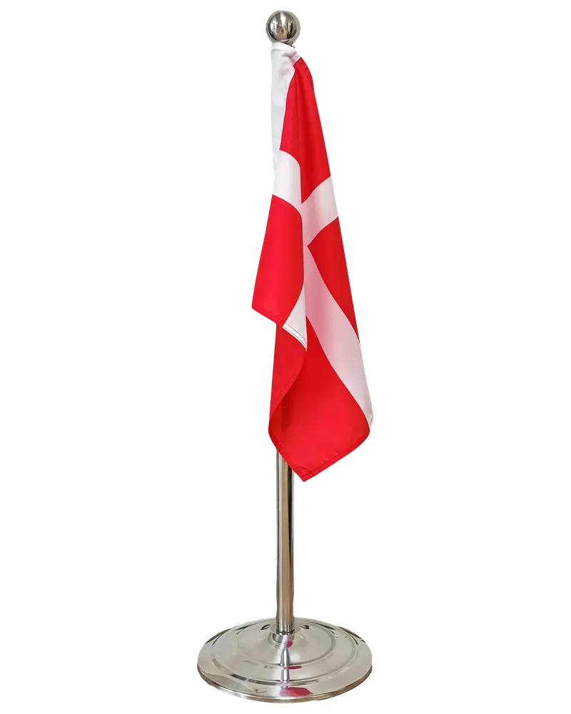 Golvflagga i metall - Dannebrog 108-192 cm