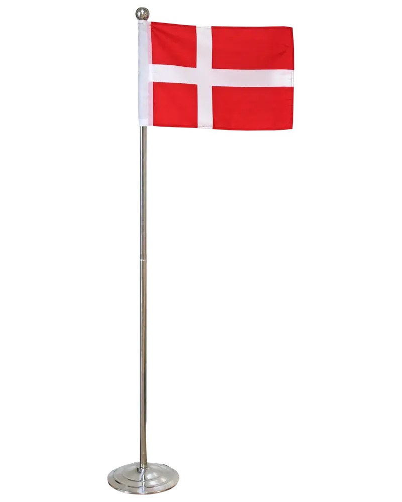Golvflagga i metall - Dannebrog 108-192 cm