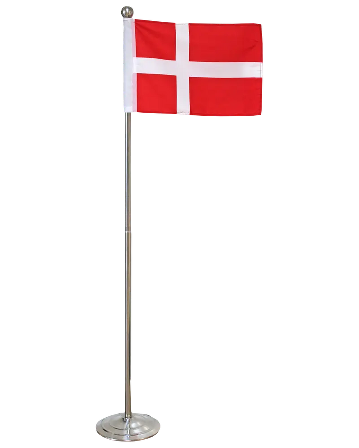 Golvflagga i metall - Dannebrog 108-192 cm