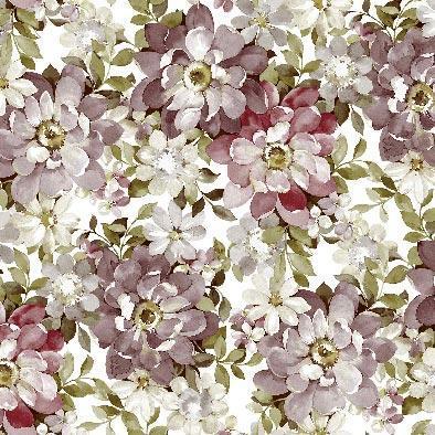 Vaxduk med stor gammal rosa blomma - 140cm