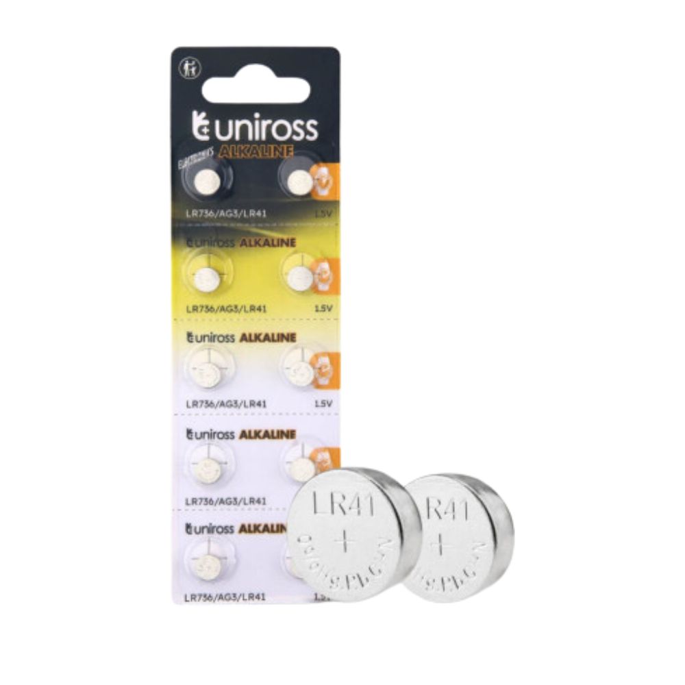 Uniross - Batteri LR736, AG3, LR41 - 10 st.