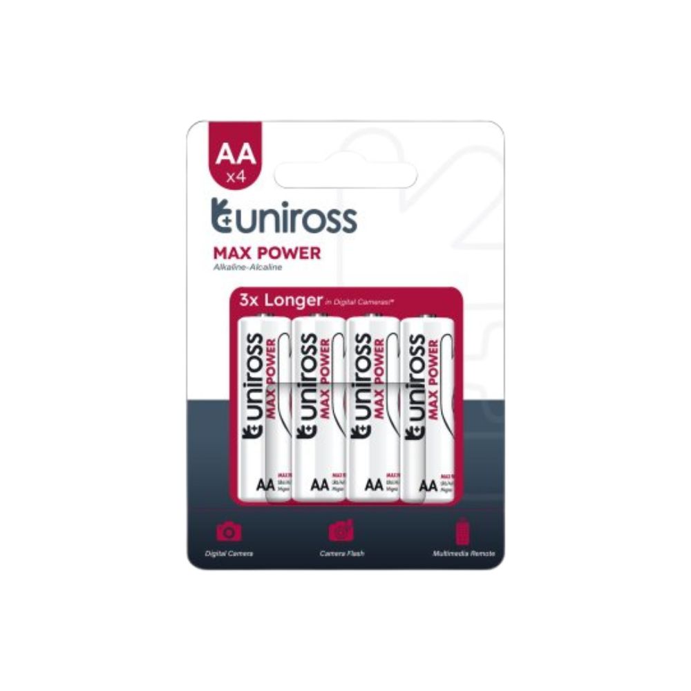 Uniross - Batterier AA - 4 st.