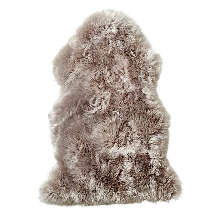 Lammskinn - Nya Zeeland 90 x 60 cm - Grå/beige mix