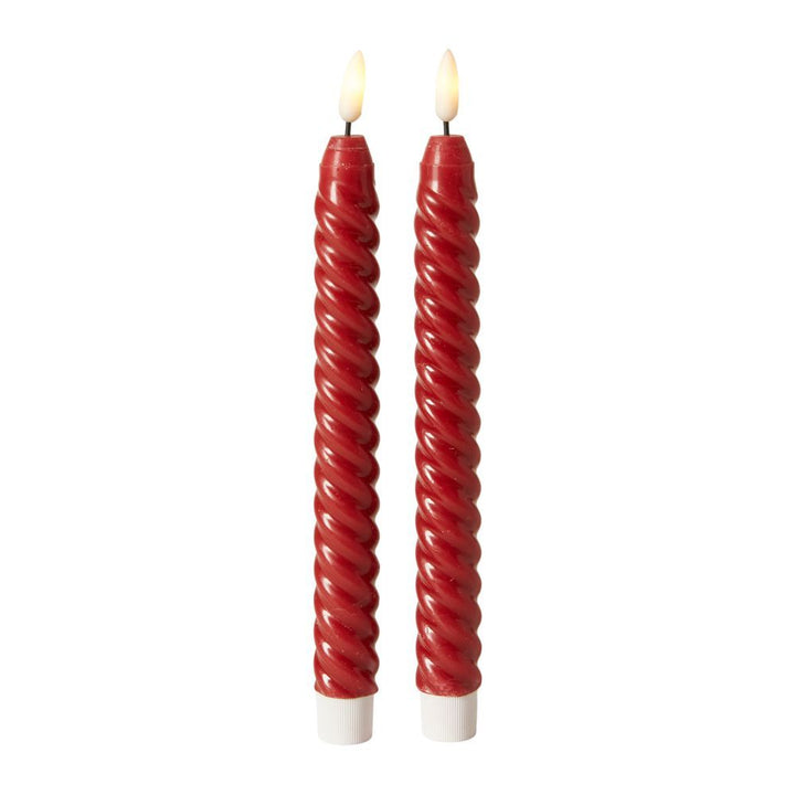Conzept - Snurrat ljus 24 cm 2 x LED - Röd