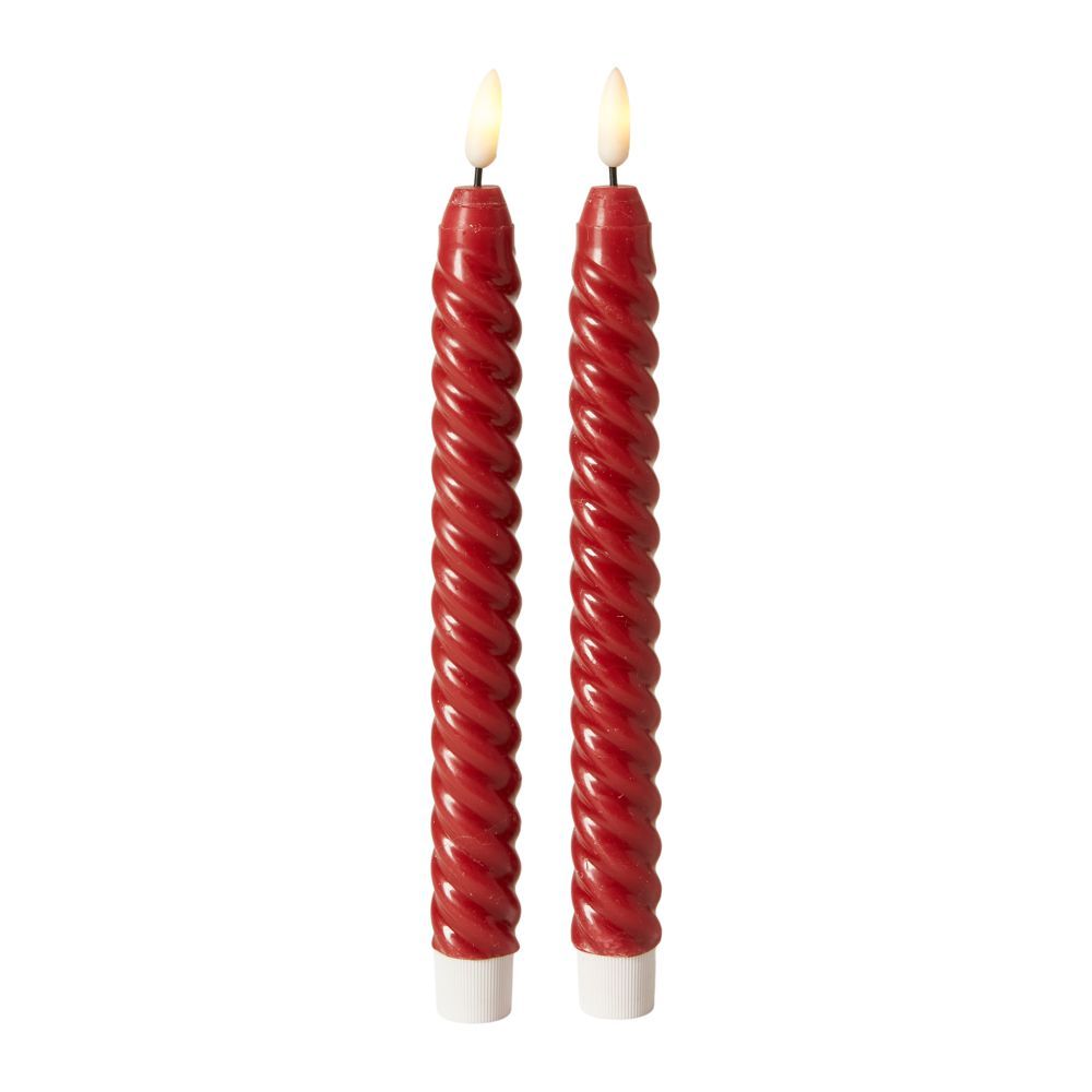 Conzept - Snurrat ljus 24 cm 2 x LED - Röd