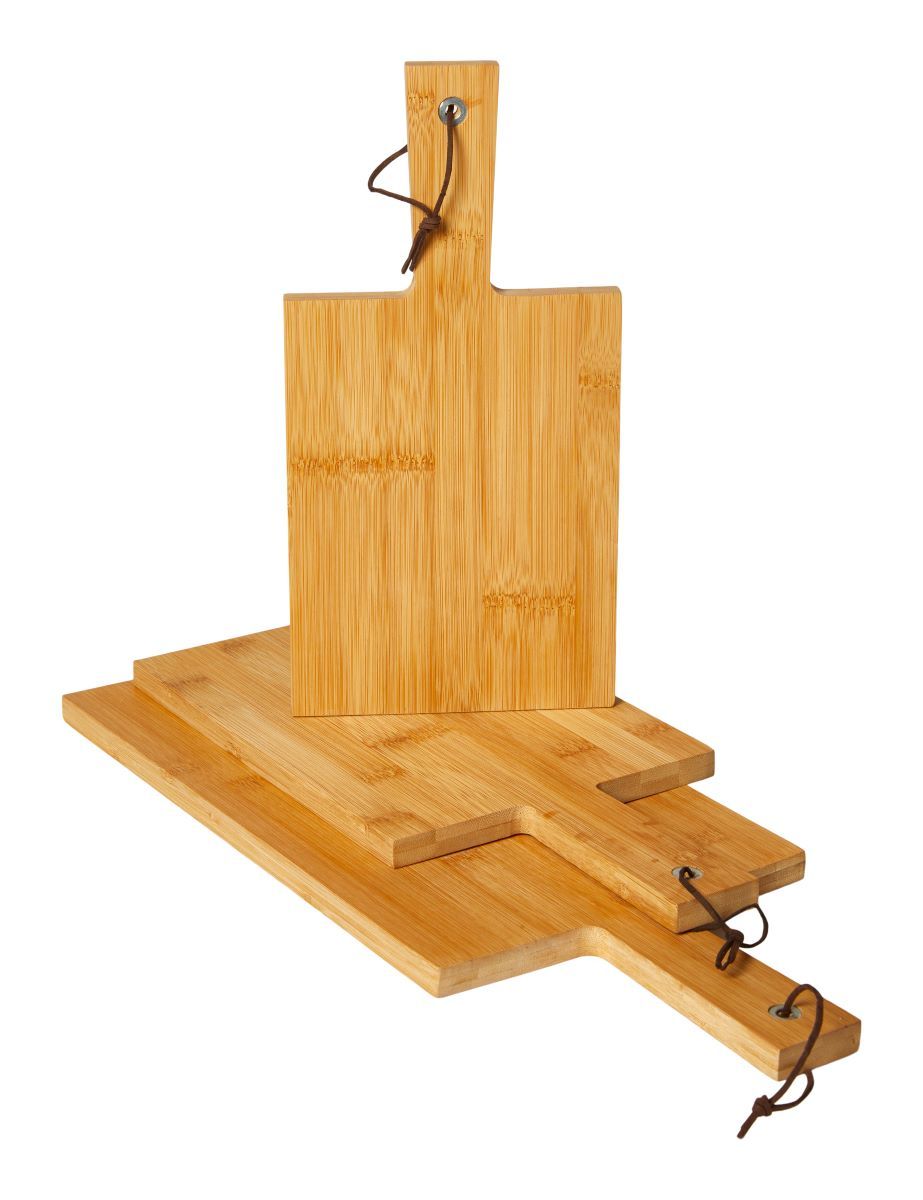 Skärbräda med snöre 40/33,5/30 cm bambu 3 st.