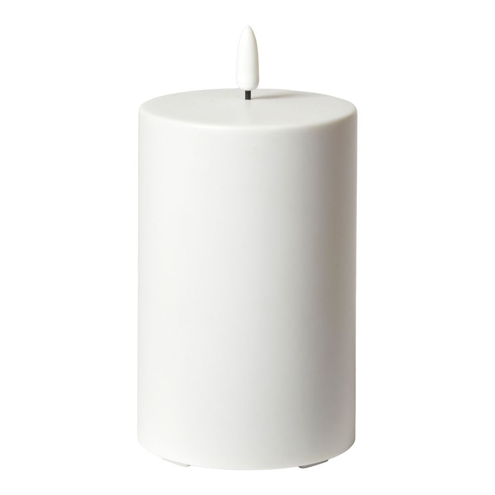 LED blockljus 3D flamma - Ø8x12,5 cm