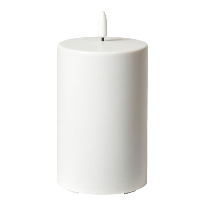 LED blockljus 3D flamma - Ø8x12,5 cm
