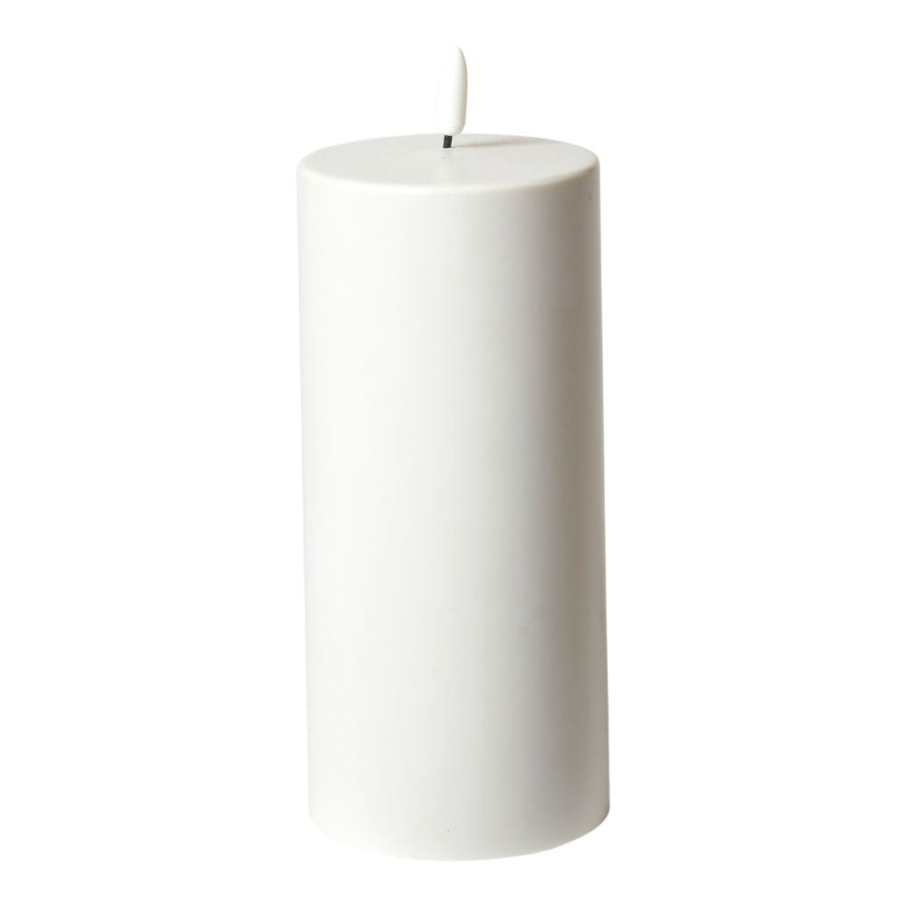 LED blockljus 3D flamma - Ø8x17,5 cm