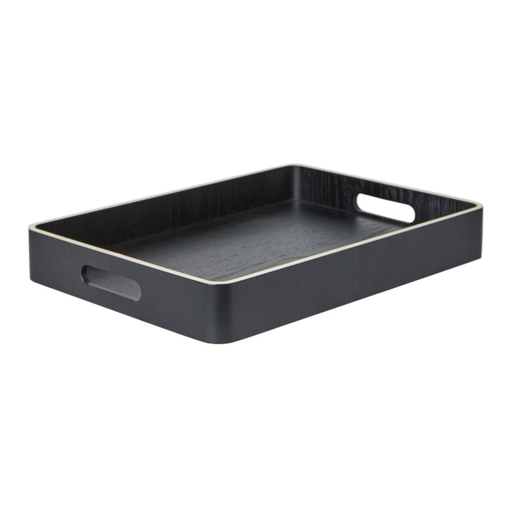 Brick Tray 37x26,5x5 cm trä svart