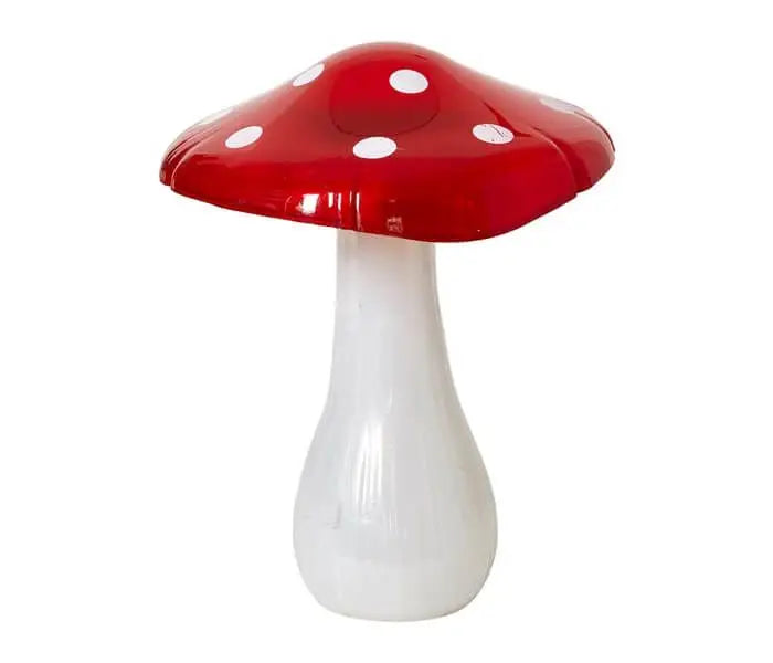 Solar paddehat med spyd Ø18x36 cm plast rød/hvid