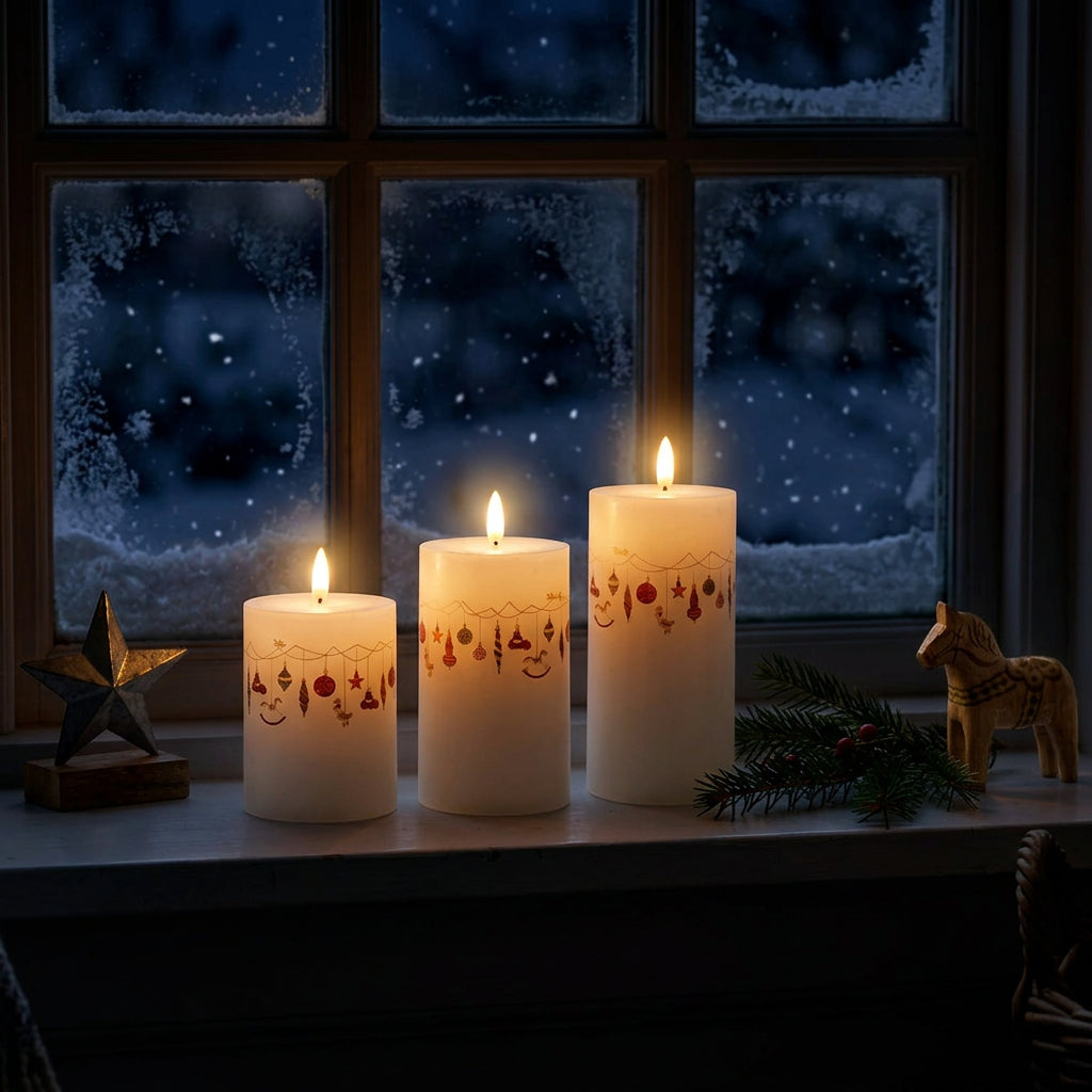 LED-blockljus 3 st - julgirlang