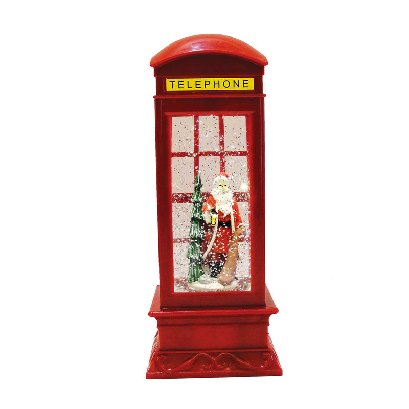 Conzept Christmas - Snölykta med telefonbox - 15,5x27 cm