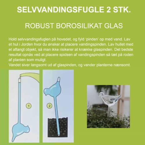 Conzept - Självvattnande fåglar borosilikatglas 2 st.