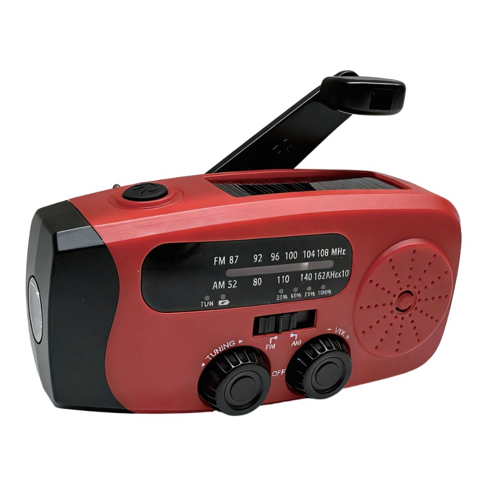 FM Nödradio med ficklampa - 2000 mAh 3,6V batteri