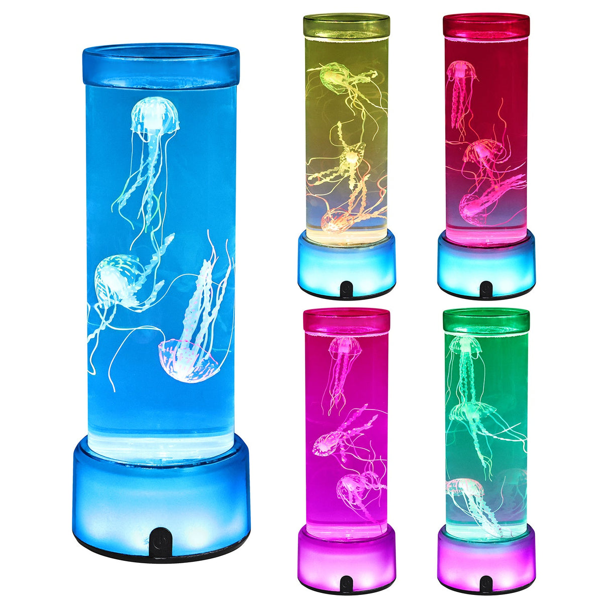 Jellyfish lampe Ø12,4x33 cm med RGB lys i base