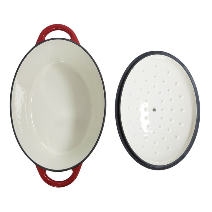 Conzept - Gryta oval gjutjärn 4 L 29,4x21x11 cm röd