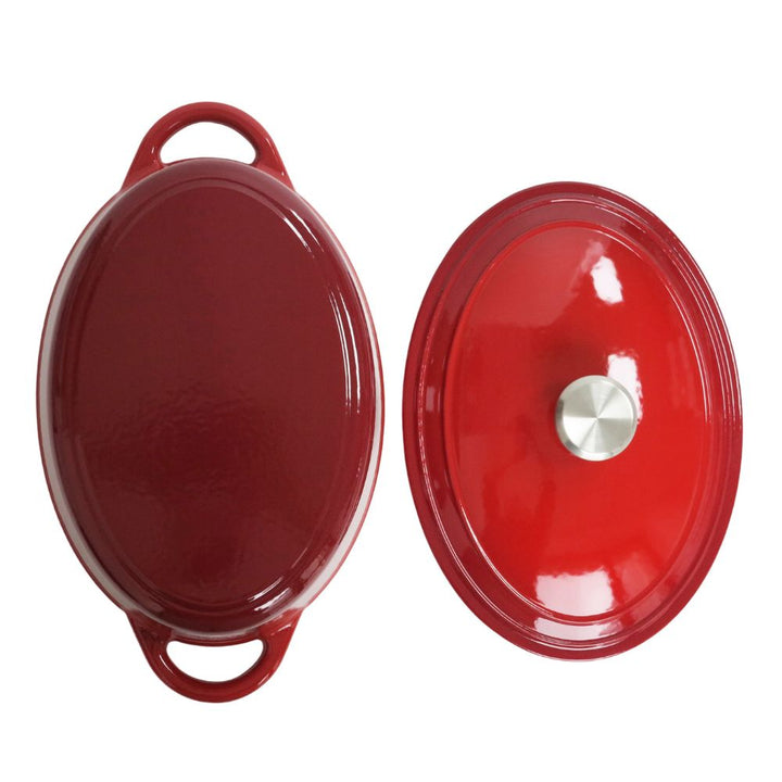 Conzept - Gryta oval gjutjärn 4 L 29,4x21x11 cm röd