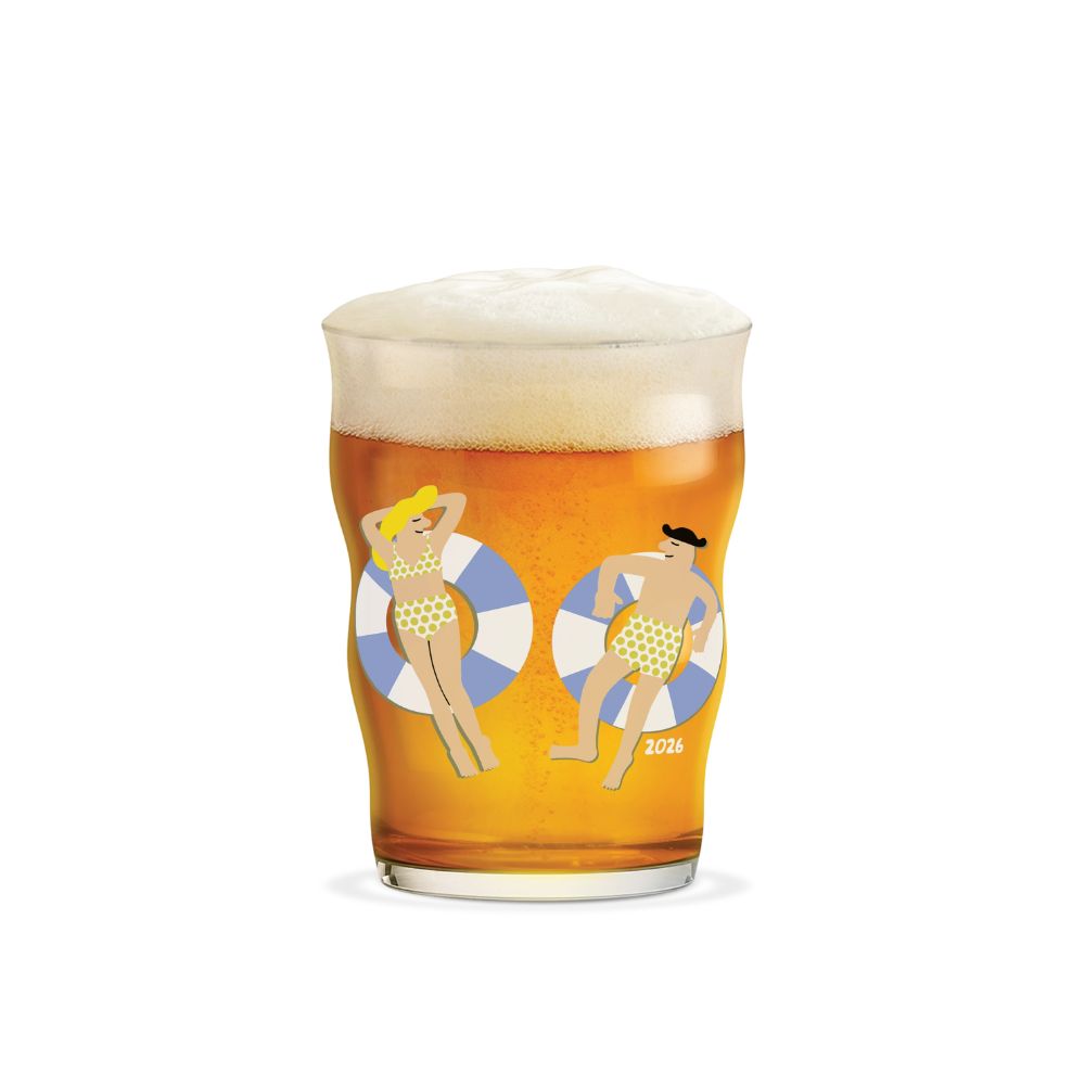 Holmegaard - Mikkeller Pint Ølglas 2026 40 cl klar m. deko