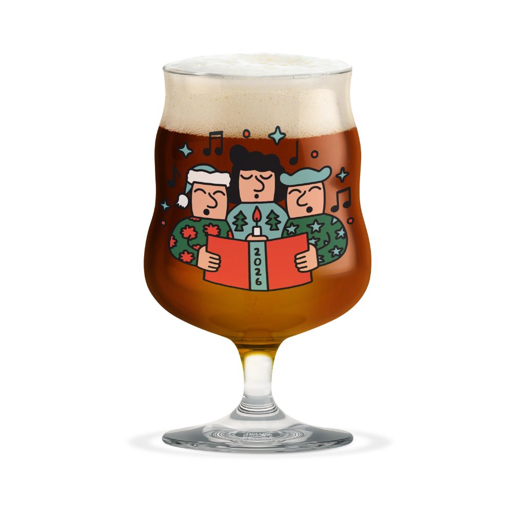Holmegaard - Mikkeller Universalt ølglas 2026 40 cl klar m. deko