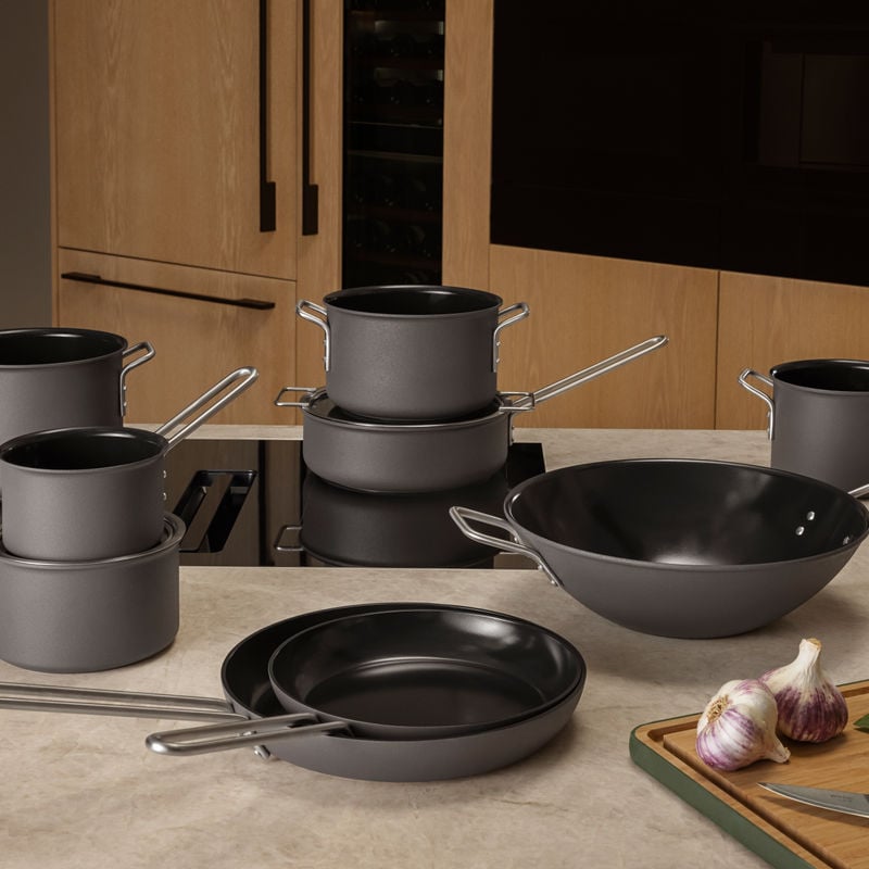 Eva Trio - Grey Line Pot 2,5 liter - Rostfritt stål - Slip-Let® beläggning