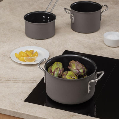 Eva Trio - Grey Line Wok 5 liter - Rostfritt stål - Slip-Let® beläggning