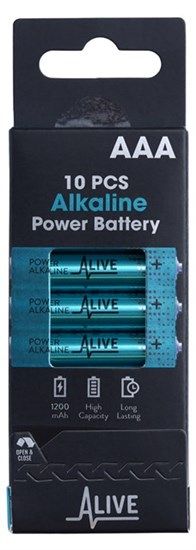 Batterier alkaliska - AAA LR03 1,5V 10-PAK