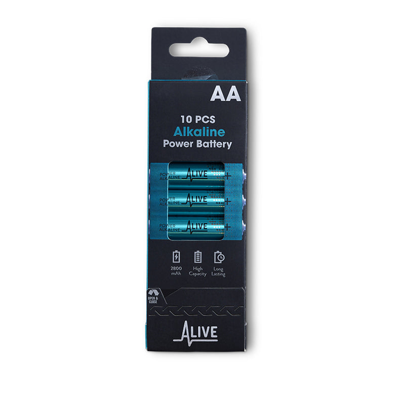 Alkaliskt batteri AA - 10 st