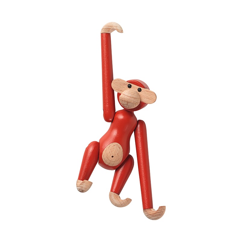 Kay Bojesen - Mini Monkey vintage röd 9,5 cm