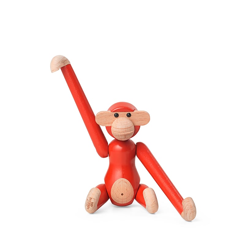 Kay Bojesen - Mini Monkey vintage röd 9,5 cm