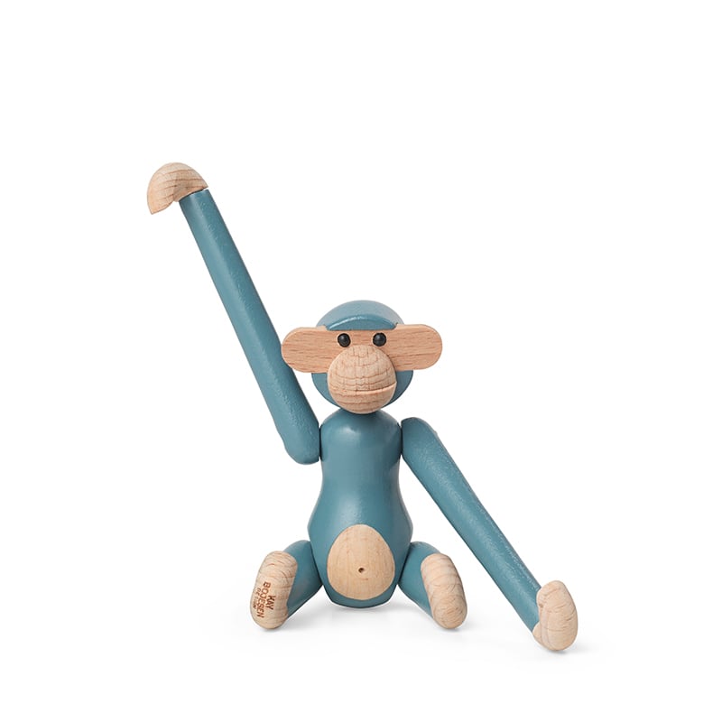 Kay Bojesen - Mini Monkey vintage blå 9,5 cm