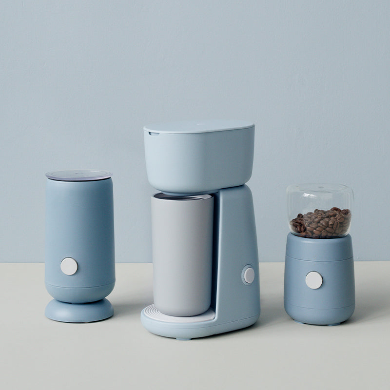 Stelton - FOODIE elektrisk mjölkskummare dammig blå