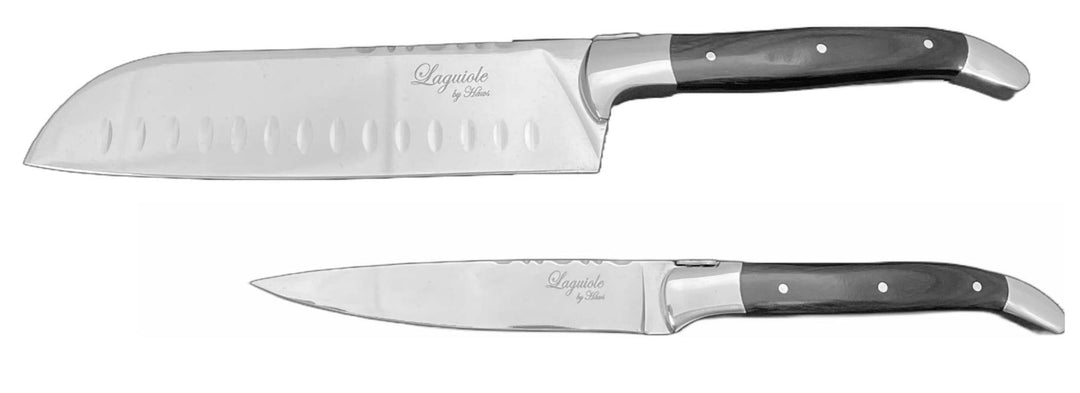 Laguiole By Haws Santoku og universalkniv sort