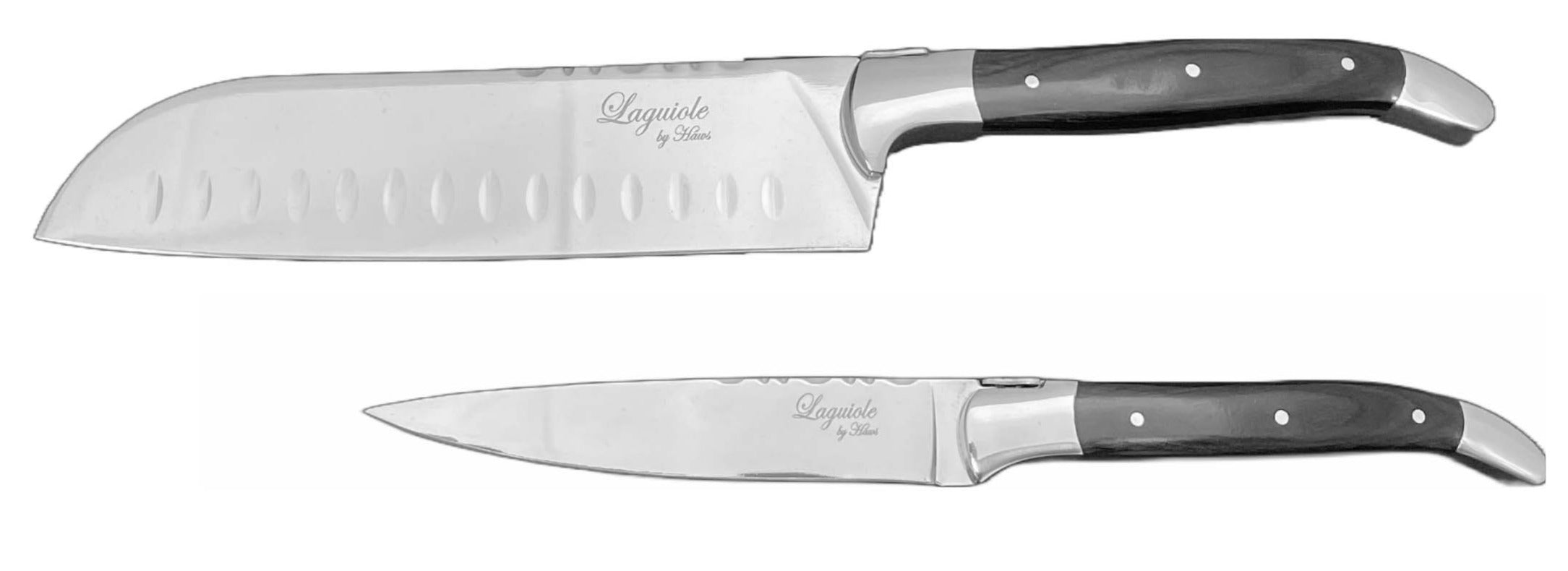 Laguiole By Haws Santoku og universalkniv sort