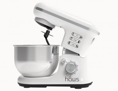 Haws - Køkkenmaskine 5 L stålskål 6 hastigheder 3 kroge 1200 W hvid