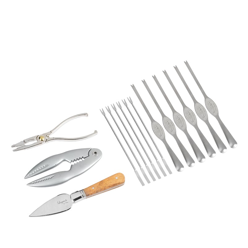 Laguiole By Hâws - skaldjursset 15 delar inklusive presentask i trä