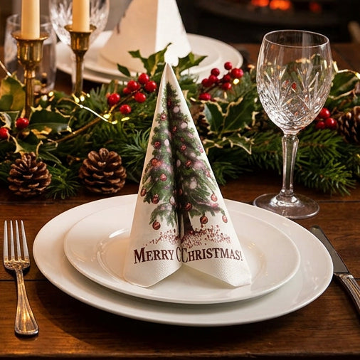 Juleservietter 20 stk. - Merry Christmas