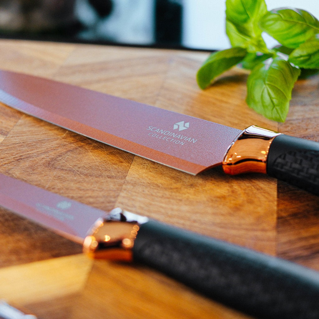 Knivsæt i rosegold - 3 pak