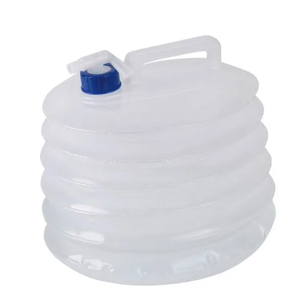 Vattenflaska hopfällbar 15 L plast transparent